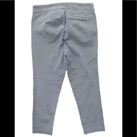 Crosby blue/white striped Madison Crop, size 4 - Picture 2 of 4